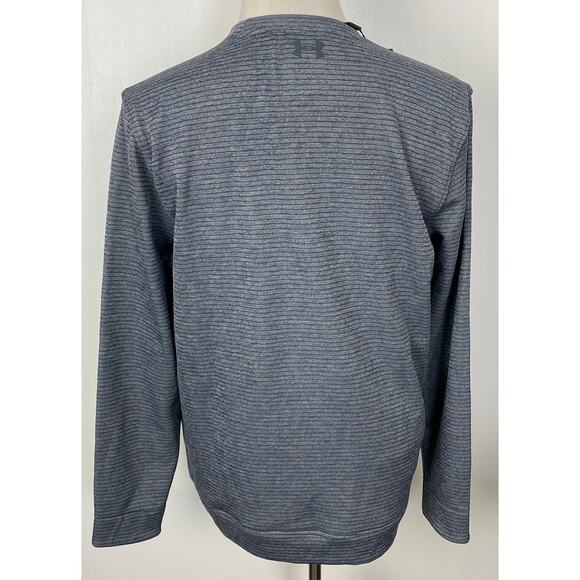 NEW Under Armour Golf Storm Sweater Fleece stripe performance crewneck pullover - Picture 3 of 5